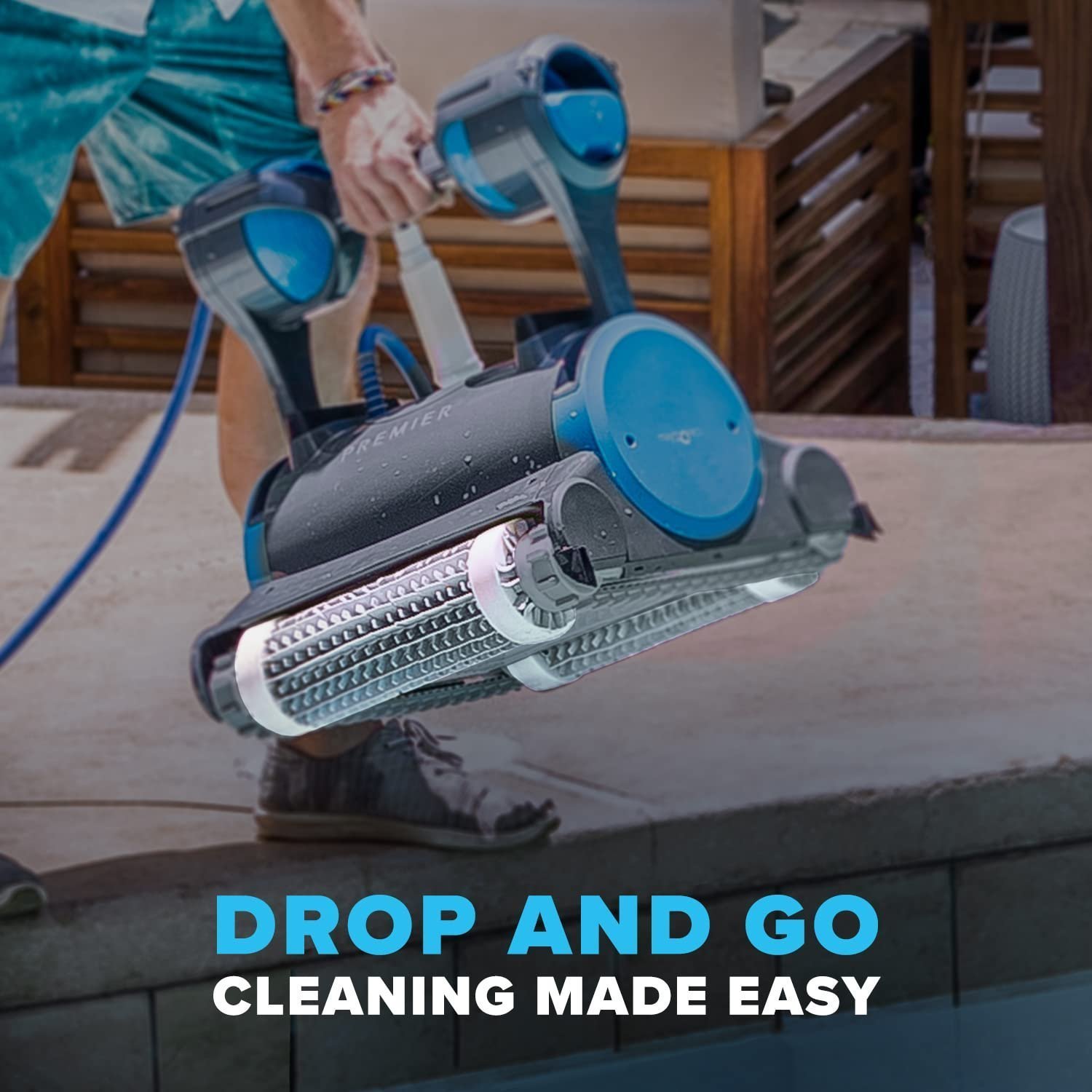 Dolphin Premier Robotic Pool Cleaner (2024 Model) with Multimedia, Oversized Leaf Bag, Standard & Ultrafine Filters, Weekly Timer, Waterline Cleaning & More — for In-ground Swimming Pools up to 50ft - Image 4