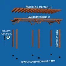 20×12 beaumont pergola – brown - Image 13