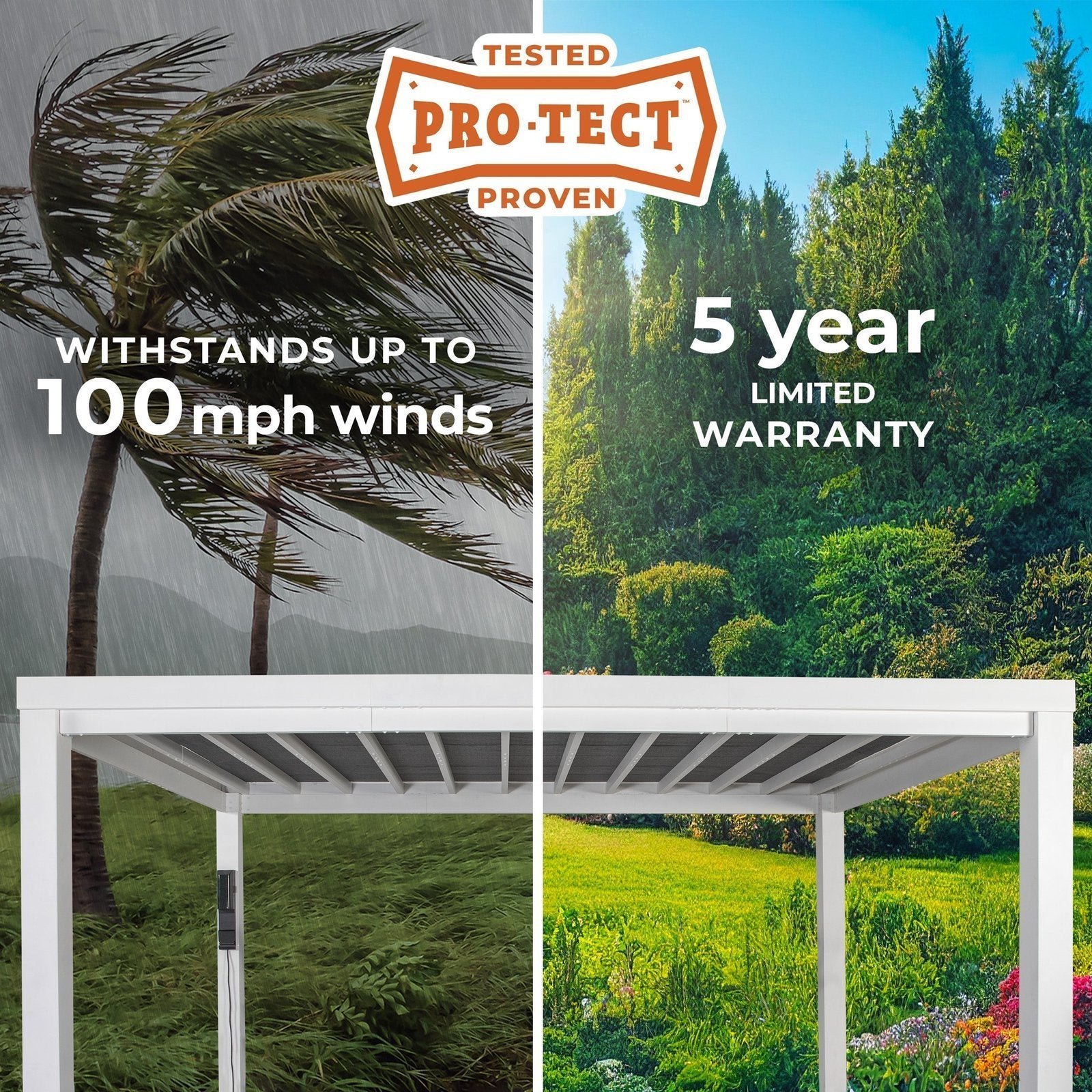 14×10 Windham Modern Steel Pergola - Image 4
