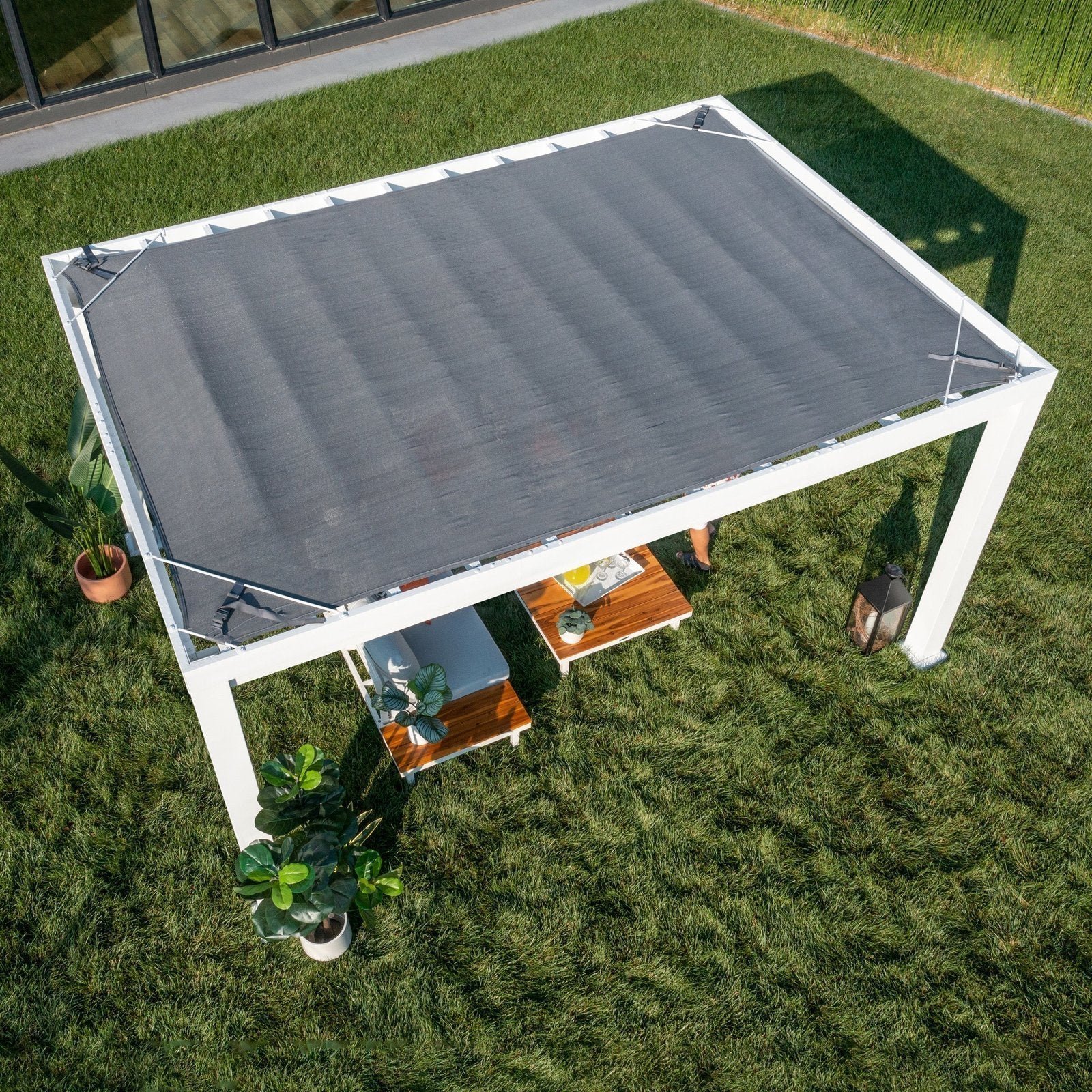 14×10 Windham Modern Steel Pergola - Image 5