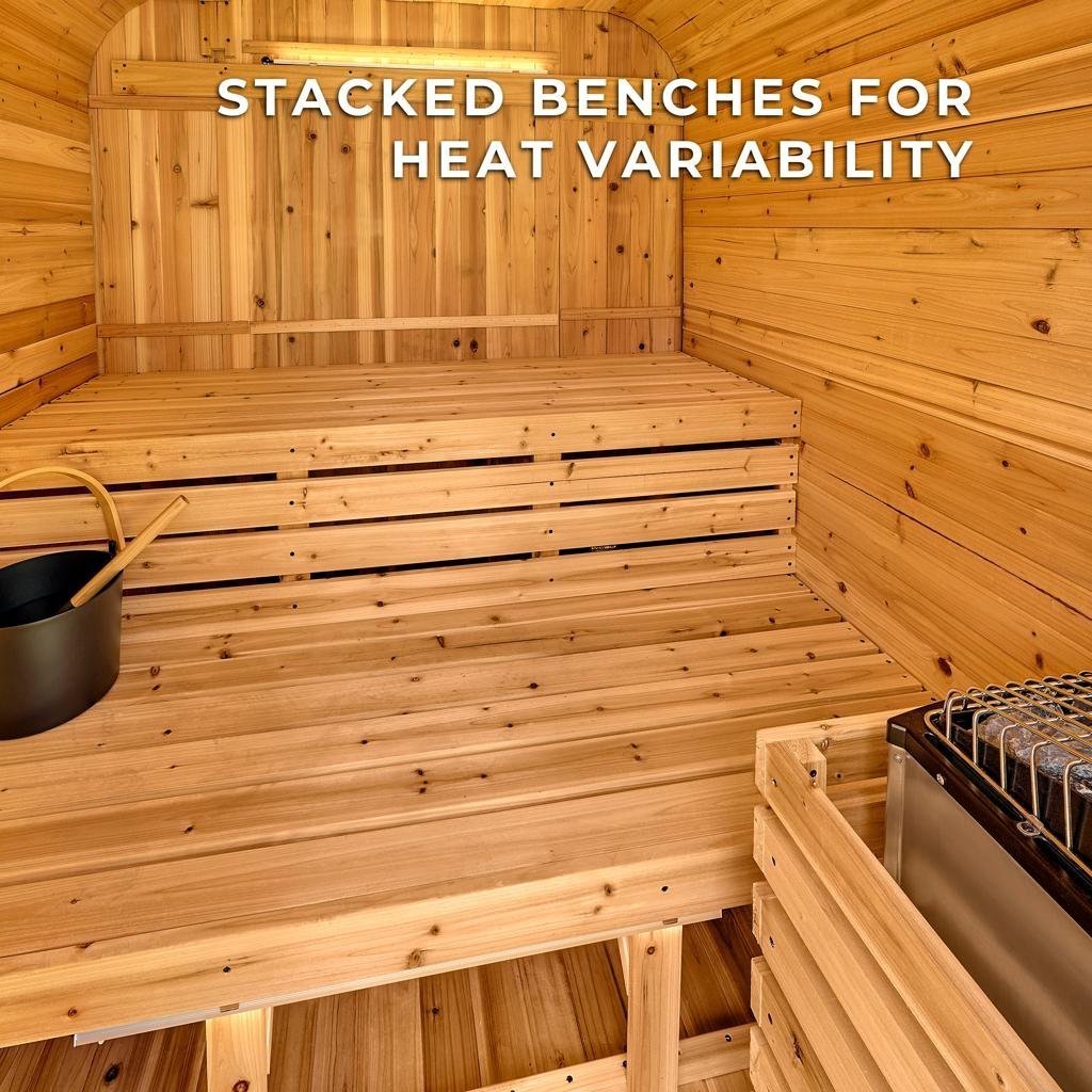 Backyard Discovery Lennon 4-6 Person Cedar Outdoor Cube Sauna - Image 4