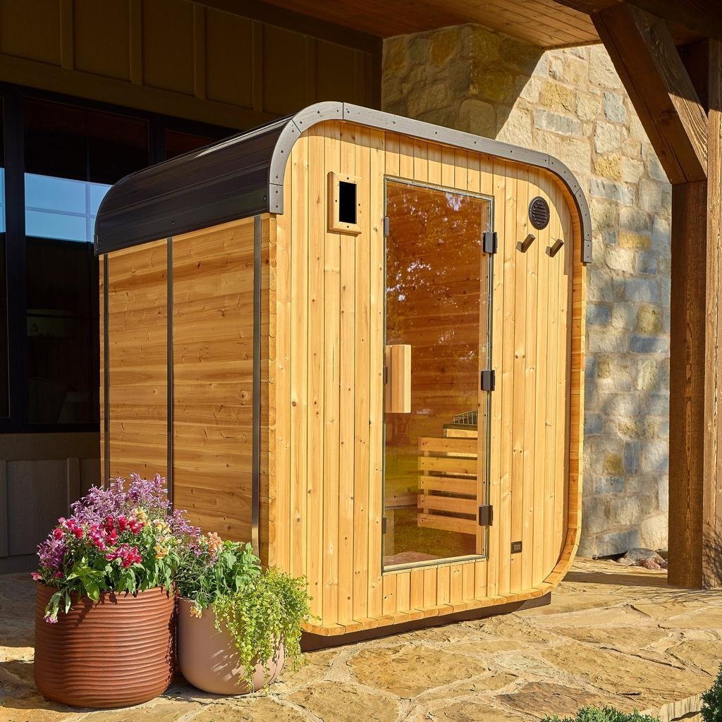 Backyard Discovery Lennon 4-6 Person Cedar Outdoor Cube Sauna - Image 3
