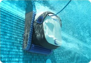 Dolphin Robot electrique de piscine fond parois et ligne d’eau avec chariot