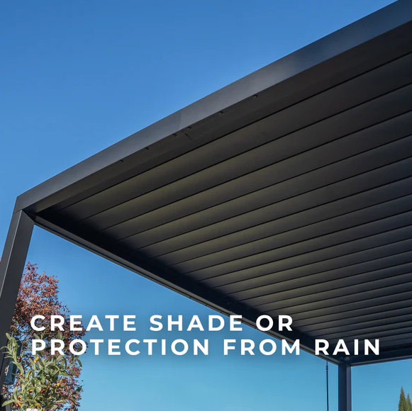 Backyard Discovery Sarasota Galvanized Steel Louvered Outdoor Pergola - Image 5