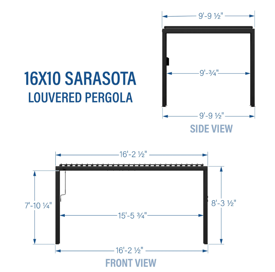 Backyard Discovery Sarasota 16x10 Steel Louvered Pergola with Power - Image 6
