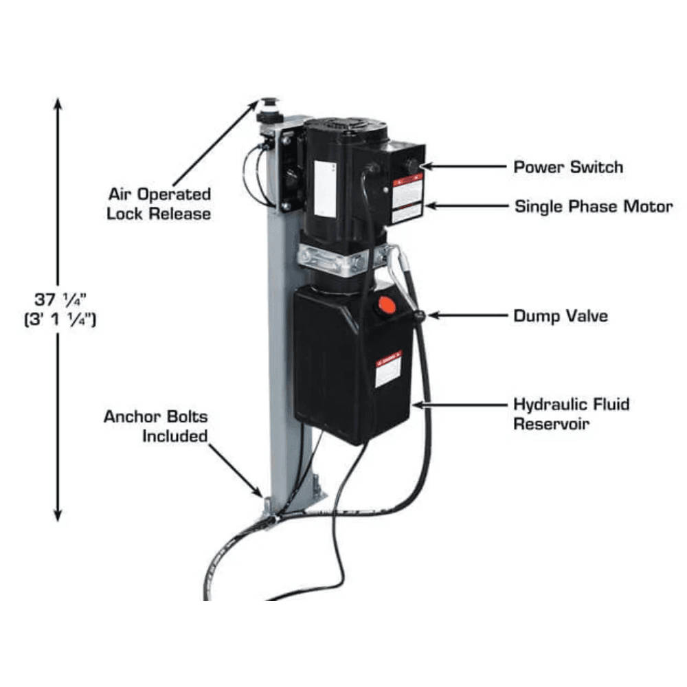 BendPak LR-60 Low-Rise Car Lift 6000 Lb Capacity 110V Compact - Image 4