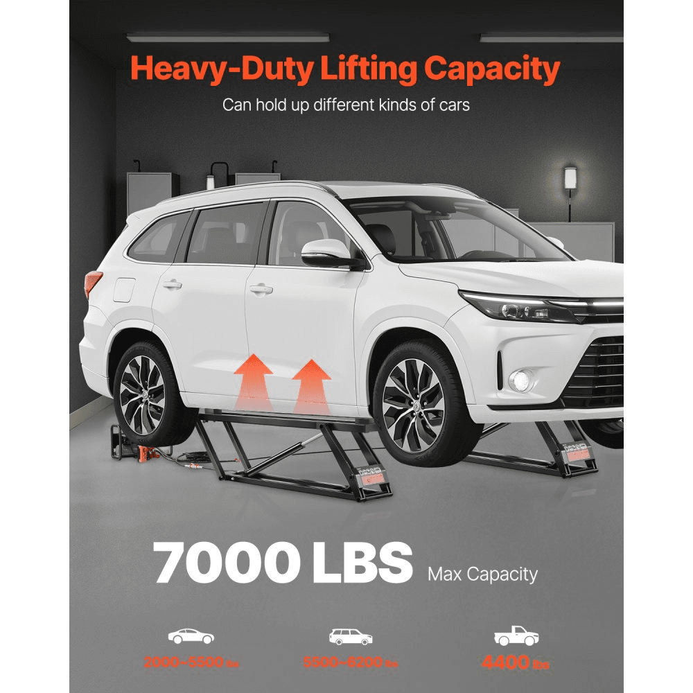 Designasofadfw 7000 Lb. Adjustable Remote-Control Portable Car Lift - Image 4