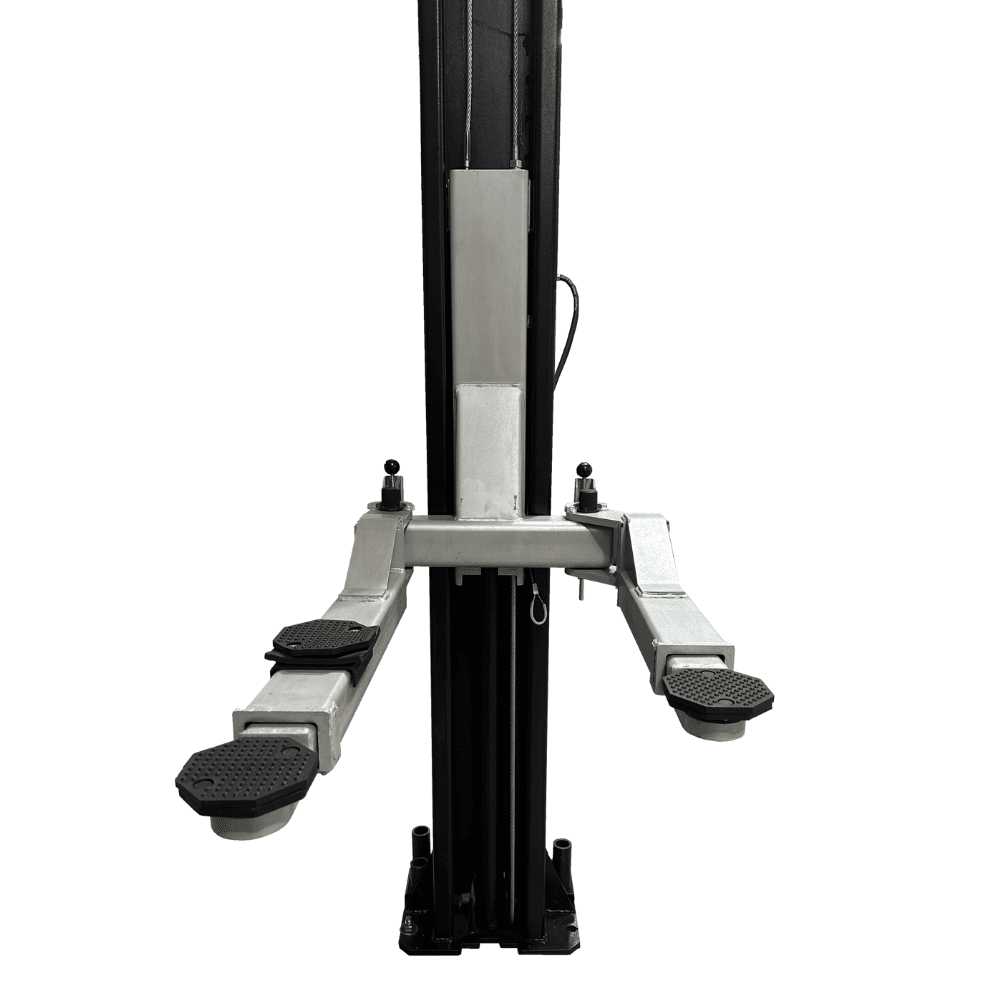 Premium 9000 Lb. Capacity Asymmetric Clear-Floor 2-Post Car Lift in Black - Image 5