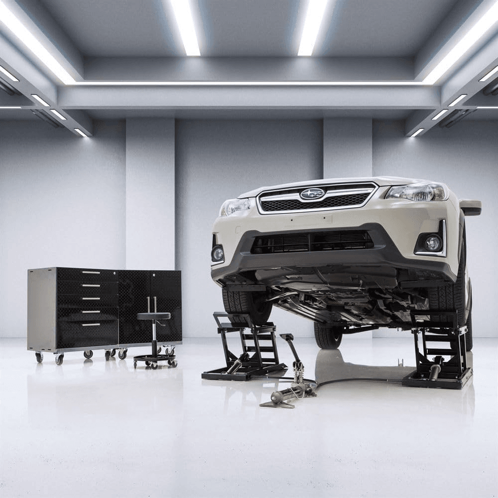 Black Widow 3,000 lbs. Hydraulic Underbody Access Car Lift with Ramp - Image 7