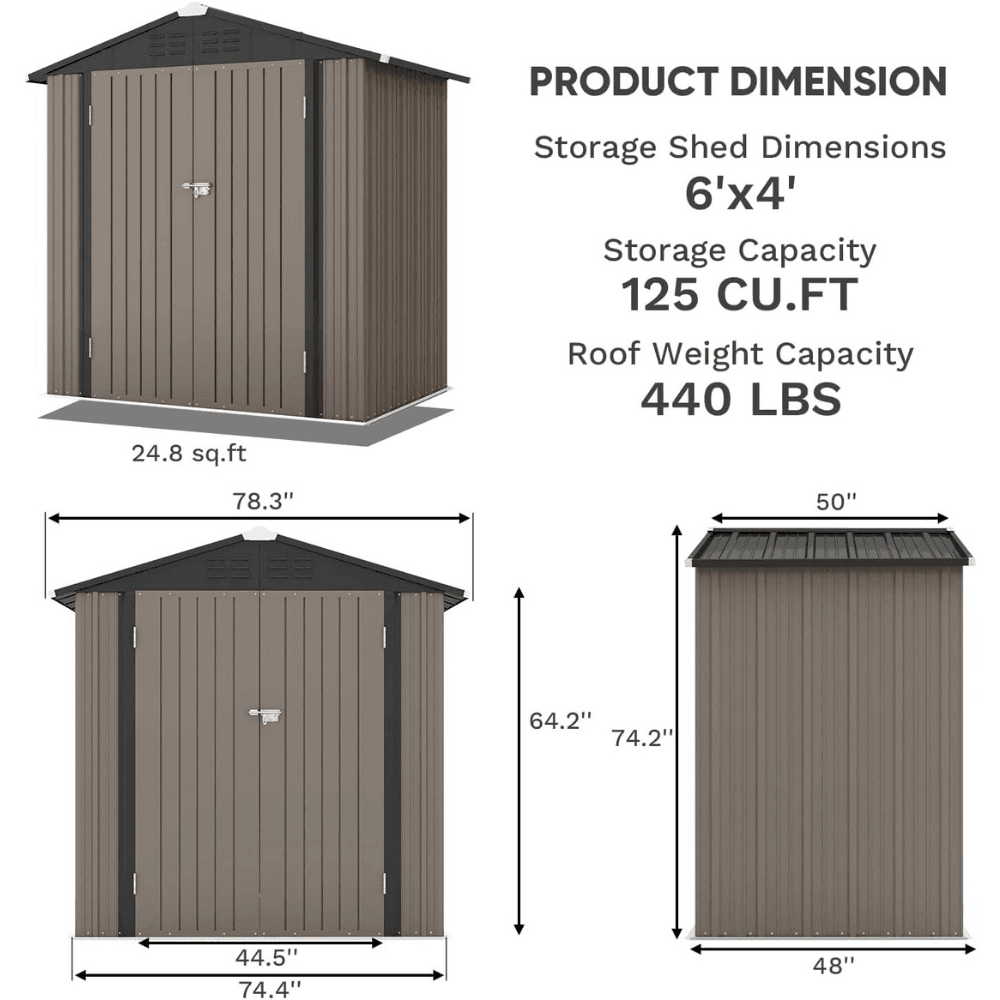 Craftsman 7' x 7' Steel-Reinforced Resin Outdoor Storage Shed with Floor - Image 3