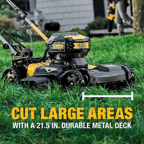 DEWALT 20V MAX Cordless Self-Propelled 21.5-Inch Lawn Mower and Outdoor Tool Combo Kit with Blower, Trimmer, and Saws - Image 4