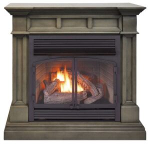 Duluth Forge 32,000 BTU Dual Fuel Ventless Gas Fireplace in Slate Gray