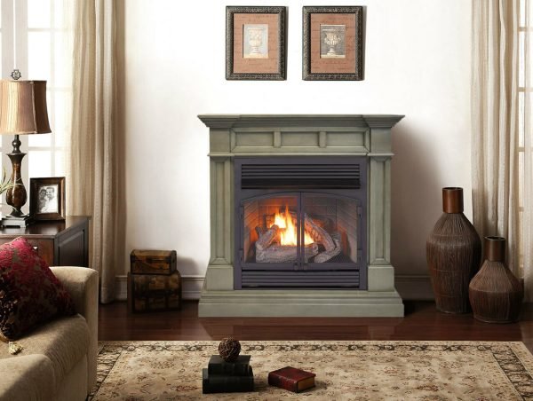 Duluth Forge 32,000 BTU Dual Fuel Ventless Gas Fireplace in Slate Gray - Image 3