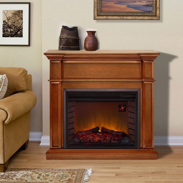 Duluth Forge Apple Spice Full Size Electric Fireplace with Mantel - Image 2