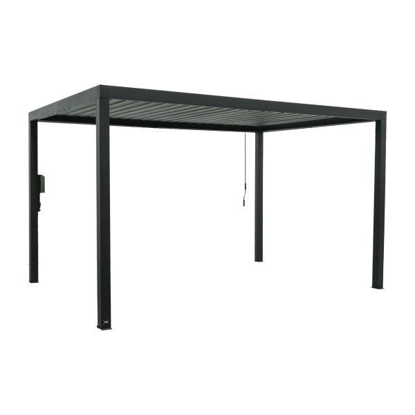 Backyard Discovery Sarasota 14' x 10' Black Steel Louvered Pergola - Image 4