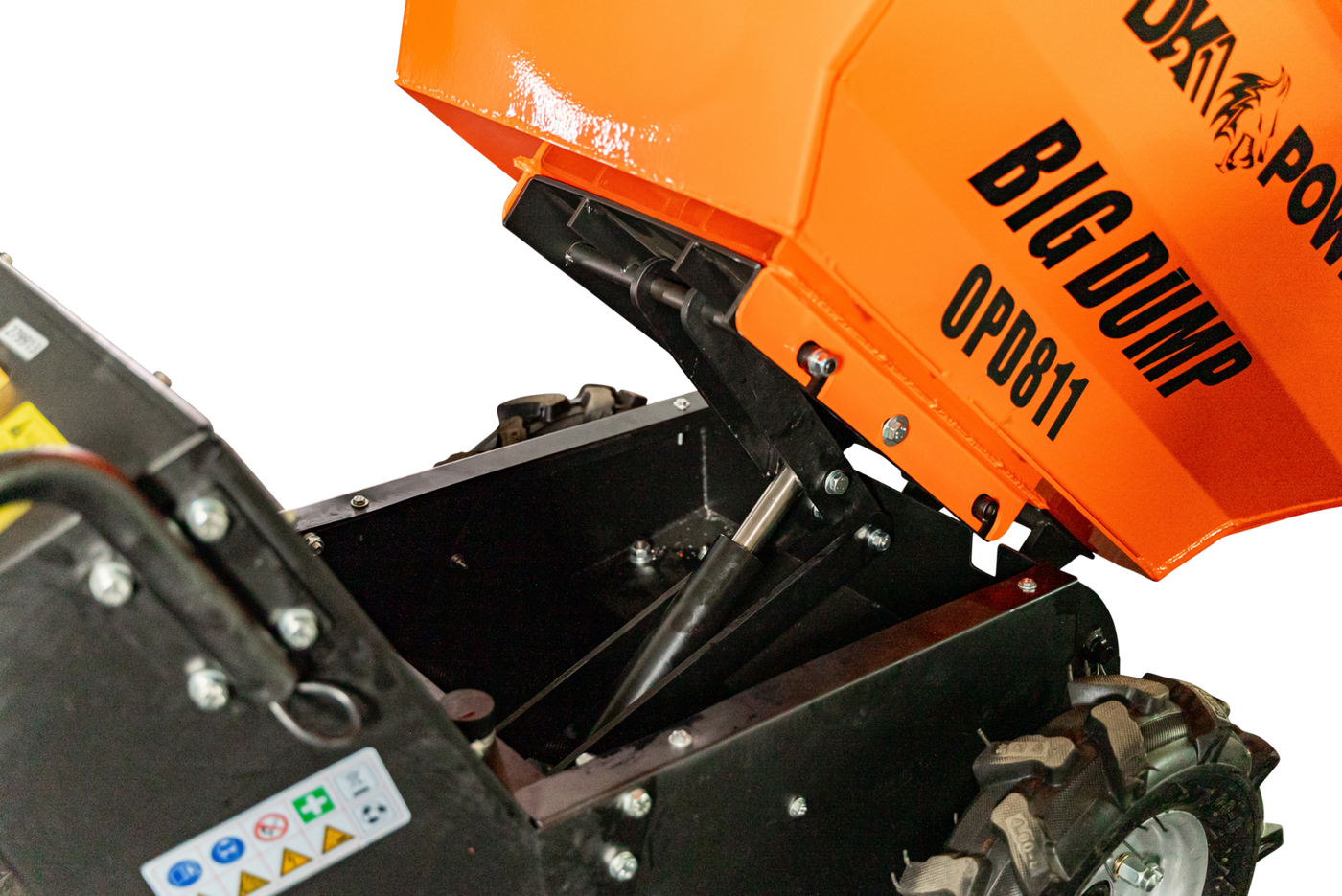 Detail K2 Big Dump 1100-Pound Electric Power Dump Cart with Hydraulic Lift - Image 4