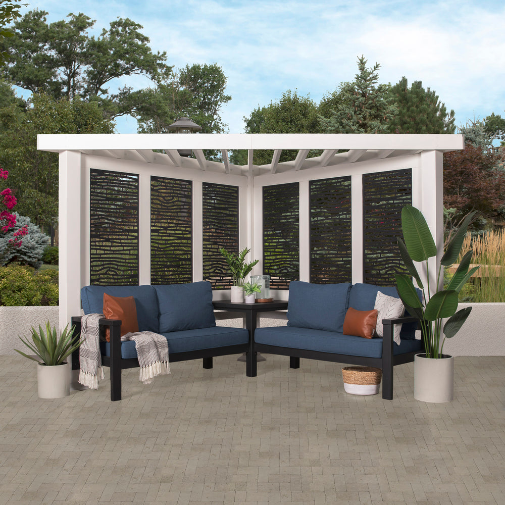 Backyard Discovery Ridgedale Steel Pergola with Built-in Seating - Image 2